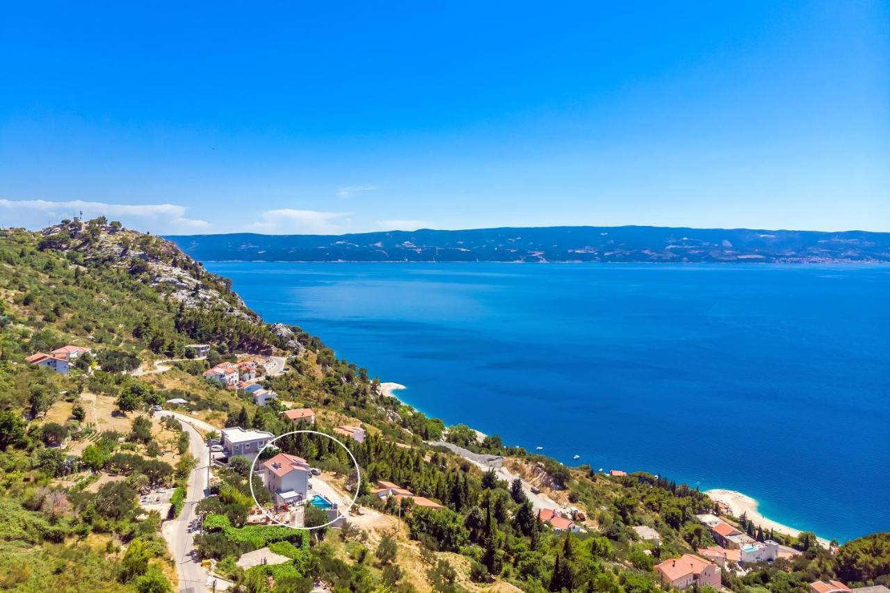 Villa Belvedere With Heated Pool, Billiards, Media Room, Sea Views,10 Pax Omiš Exterior foto