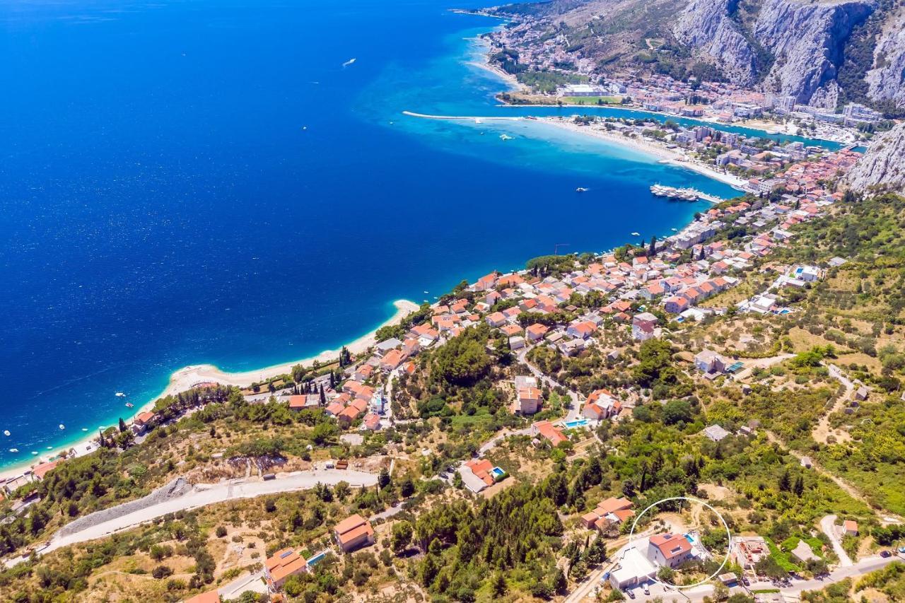 Villa Belvedere With Heated Pool, Billiards, Media Room, Sea Views,10 Pax Omiš Exterior foto