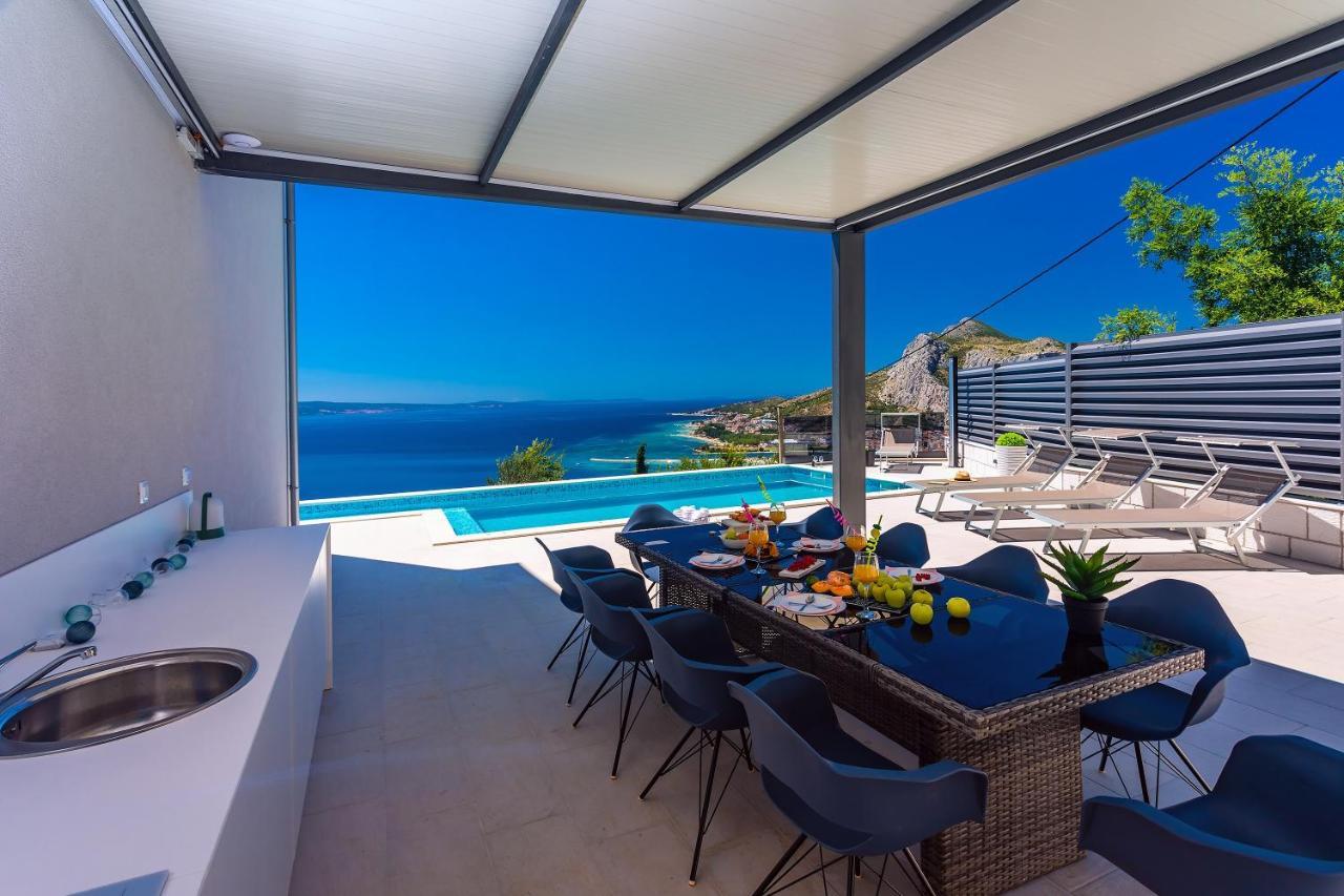 Villa Belvedere With Heated Pool, Billiards, Media Room, Sea Views,10 Pax Omiš Exterior foto